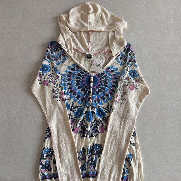 RARE Free People Winter Garden Hooded Henley ASO Alex Russo - Picture 6 of 13